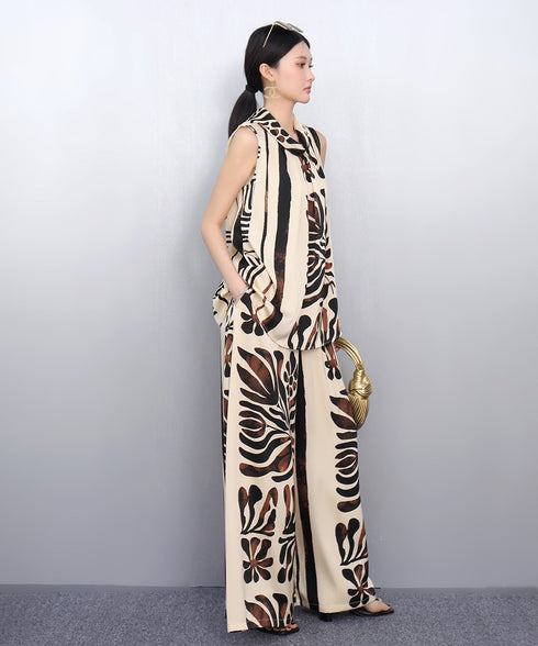 Geo Botanical Top & Pants Co-ord